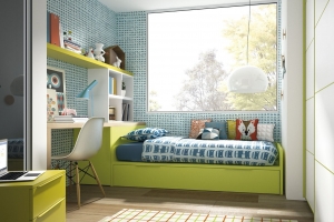 Детская комната в зеленых тонах