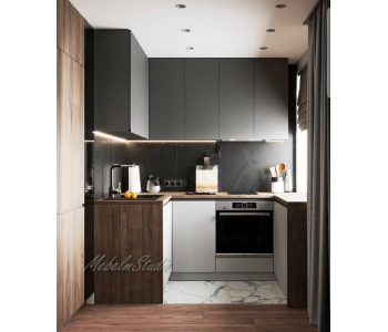 Кухня угловая Киев - шкаф для посуды с подсветкой