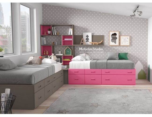 Проект дитячої кімнати для 2 принцес