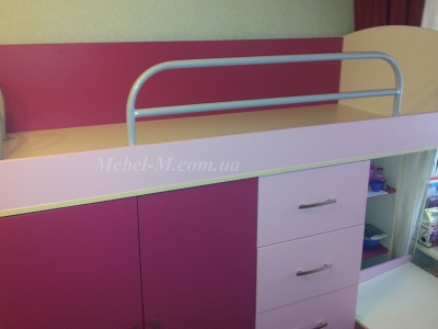 Детская кровать фуксия