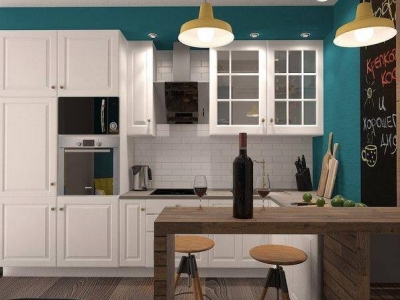 Кухня с барной стойкой