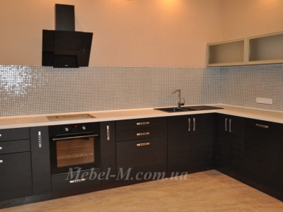 Кухня в минимализме цвет венге