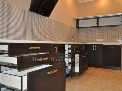 Кухня в минимализме цвет венге