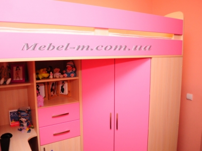 Детская двухъярусная кровать для девочки