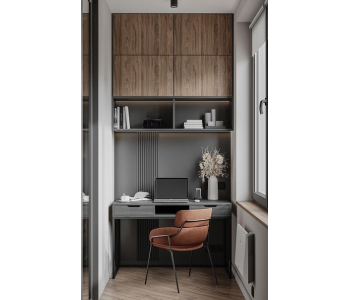 Стол с полками на балконе