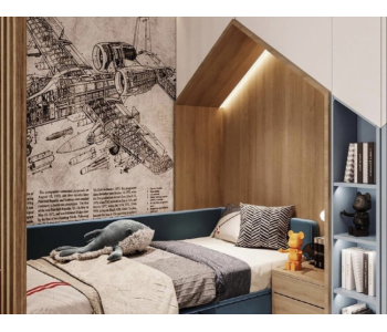 Кровать с шкафом Домик