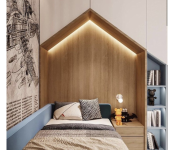 Кровать с шкафом Домик