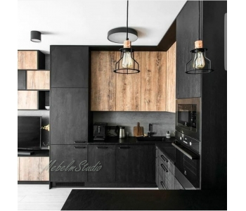 Кухня студио в современном стиле