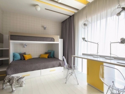 Комплекс детcкой мебели с двухъярусной кроватью