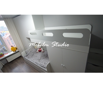 Детская комната двухъярусная кровать