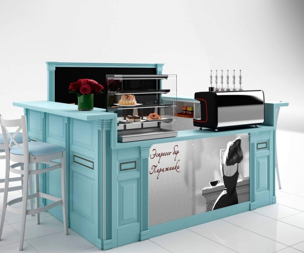 Барная стойка для фреш бара или кофейни