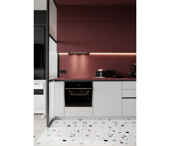 Современная кухня 2024 с яркими фасадами