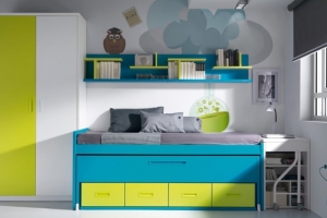 Детская кровать с шкафом