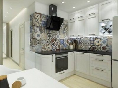 Угловая маленькая кухня