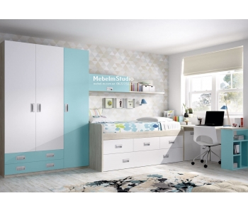 Кровать трансформер с двумя спальными местами