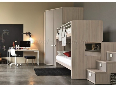 Двухъярусная кровать кофейного цвета