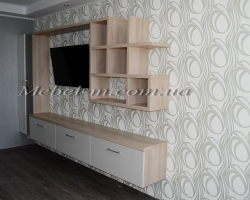 Домашняя стенка с подвесными тумбами