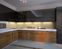 Дизайн кухни - фото с МДФ фасадами акриловые