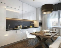 Кухня с глянцевыми фасадами