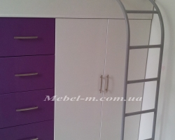 Детская кровать двухъярусная сиреневая