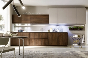 Дизайн кухни - фото с МДФ шпонироваными