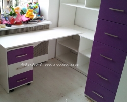 Детская кровать двухъярусная сиреневая