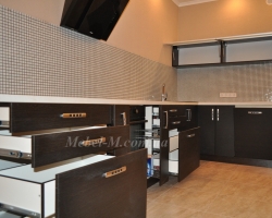 Кухня в минимализме цвет венге