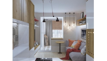 Smart ( смарт ) квартира 19 м2- интерьер