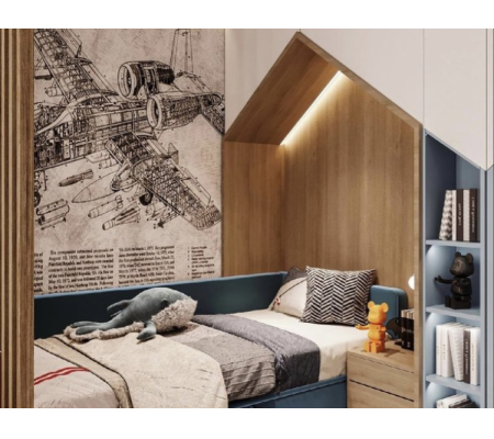 Кровать с шкафом Домик