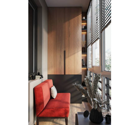 Шкаф под дерево на балконе