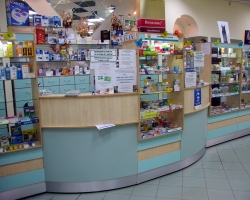 Мебель для аптеки, витрина, касса, стеллажи
