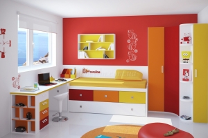 Яркая и солнечная детская мебель