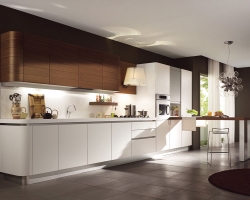 Кухня глянец с акрилом сшпоном