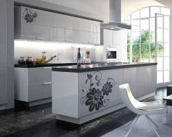 Акриловая кухня с росписью