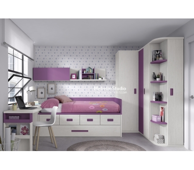 Детская мебель Кровать, Угловой шкаф, стол