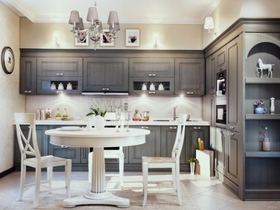 Кухня в графитовом цвете